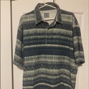 Vintage Blue Versace Button Up Shirt Size L (feels like XL)